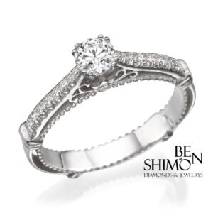 טבעת יהלום אירוסין-תפארת מלכות